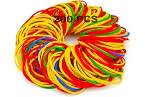 SZWLJ 200 elastici robusti e colorati, resistenti alle alte temperature, perfetti per forniture per ufficio, uso industriale, scuola, casa, artigianato e altro ancora, dimensioni 38 mm