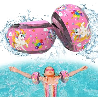 Brassards Piscine Enfant Vintage Rose Cerise - Double Chambre Sécurité, PVC | Aide à La Flottaison, Apprentissage