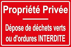 KOMIRO Propriété privée dépose de déchets Verts ou d'ordures Interdit