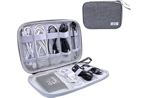 starfa lab Kabel Organizer Tasche Elektronik Zubehör Tasche Reisen Kabeltasche Universal Elektronische Organizer Geeignet für Kabel, Festplatten, SD-Karten, Mäuse, Ladegeräte (grau)