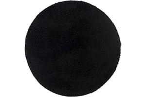 RugVista Chateau Alfombra de baño, ∅ 70 cm Redonda, Pelo Corto, Antideslizante, Alfombrilla de baño Moderna, Lavable a máquina hasta 30°C, 100% Algodón, Negro