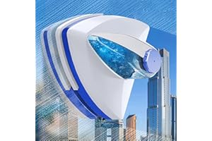 SANJIANKE-FS Double Side Magnetic Window Cleaner Ultra-Strong Both Side Glass Surface Cleaning Brush Wiper Tools with ergonomic handle design for High-rise and Car Glazed Windows Thickness (3-8mm)