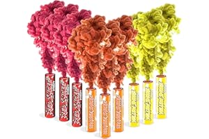 BUOSHA Dynastyparty - Smoke Bomb Grenades Flares- Pack of 9 Ring Pull Smoke Flares - 3 red, 3 orange & 3 yellow grade smoke, designed to impress