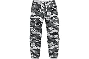 APTRO Cargo Combat Trousers for Men UK Camo Tactical Mens Trousers Work Trousers Cotton Joggers with Multiple Pockets