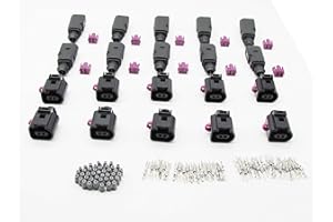 cnkf 10 jeux Bosch 2 broches mâle et femelle de connecteur automatique pour VW, Audi, Seat, Skoda 1j0973702/1j0973802