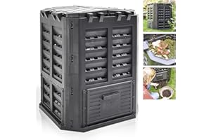 HECHT Composteur thermique en plastique - Composteur rapide avec système d'emboîtement pratique - Composteur robuste et de qualité supérieure