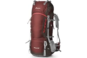 MOUNTAINTOP 80L Sac à Dos de Randonnée pour Homme Femme Sac à Dos Trekking avec Housse de Pluie Sac à Dos Voyage pour Camping, Randonnée, Trekking, Sports de Plein Air