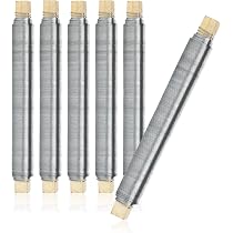Com-four Lot De 3 Fils D'Emballage De Fleurs Galvanisés Sur Bobine Bois