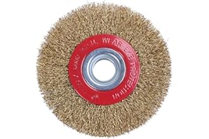 Pmkvgdy Rueda de cepillo de alambre para amoladora de banco + anillos adaptadores reductores, 5 pulgadas 125 mm