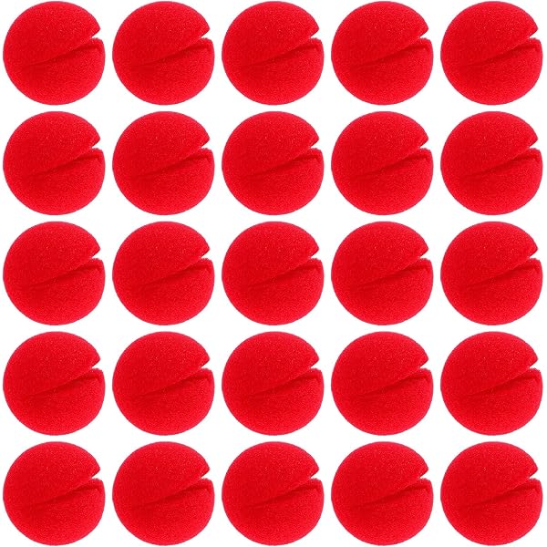 Lot De 5 Nez De Clown En Mousse Rouge – Accessoire Déguisement, Cosplay, Anniversaire, Fête