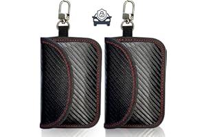 SEVENWALLS Faraday Pouch for Car keys, Car key Signal Blocker Pouch, Keyless Car key signal blocker pouch, Key pouches signal blocker, Key protector (2 Pack)(Black)