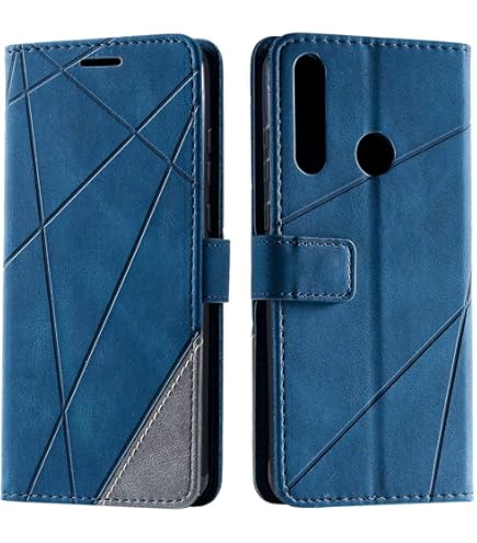 Cover per Huawei Y6p, Custodia in PU Pelle Portafoglio Flip Chiusura