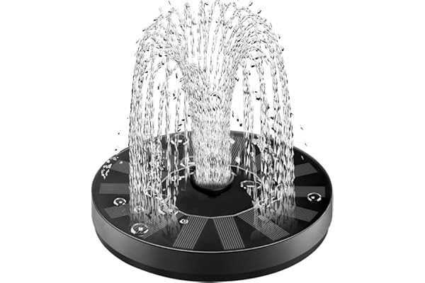 SZMP Fontaine Solaire Pompe Verre,Solaire Flottant Extérieur Fontaine Pompe Bassin Solaire avec 8 Buses pour Bain d'oiseaux Aquarium Étang Piscine Patio Jardin Fontaine Décoration de Jardin