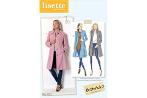 Butterick Patterns Butterick Pattern 6385 E5 Taglie Cappotto, Multicolore, Taglie 14 – 22