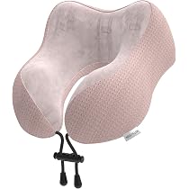 Coussin De Voyage En Forme D'avion - Housse En Velours, Grande Capacité De Rangement - Avec Masque Et Bouchons D'oreilles - Gris - 9