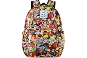 Roffatide Anime Naruto Sac à Dos pour Ordinateur Portable Collège Cartable Léger Sac à Dos Imprimé Cosplay Backpack