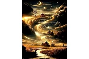 YZDZSW Diamond Painting, 5D Diamond Painting Art Kits, DIY Paint by Numbers for Adults Cross Stitch Embroidery Rhinestone Diamond Canvas Painting Kits for Home Office Room 30x40cm (Mountain Road)