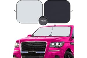 Kinder Fluff Osłona Przeciwsłoneczna na Przednią Szybę | Osłona przeciwsłoneczna na przednią szybę samochodu-2 sztuki Duża (L)