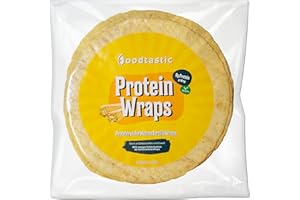Foodtastic Protein Wraps 240g, High Protein Tortilla, 22% Protein und nur 11% Carbs, eiweißreicher und kohlenhydratarmer Weizentortilla