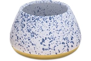 Navaris Ciotola Cani Orecchie Lunghe - Ciotole Rialzate Cocker Spaniel Inglese Golden Alano - Scodella Alta - Long Eared Dog Bowl Ø20cm - Chic Grès