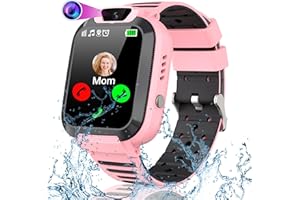 YEDASAH Smartwatch Kinder mit GPS und Telefon, Kinder GPS Intelligente Uhr SOS wasserdichte IP68 Voice Chat Schulmodus Gegenseitiges Anrufen Touchscreen für Jungen Studenten Kinder