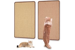 NIZIRIOO 2 Pcs Tapis Sisal Chat，Griffoir pour Chat Mural，Tapis Griffoir Chat，Griffoirs pour Chats，Griffoire A Chats，Griffoir Mural Chat，Grifoire A Chat Protection Griffe Chat CanapÉ Tapis Griffoir pour Chat