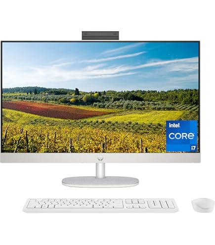 HP All-in-One PC Intel Core i7 8世代 WQHD HP Pavilion 27-inch All-in-One Computer, Intel Core i7-8700T