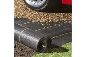Pro-Tec Garden Products 125 g/m² Gold Line Extra Heavy Duty 1 m, 2 m, 4 m di larghezza per il controllo delle erbacce in tessuto di copertura del suolo per membrana (oro 3 m x 10 m)