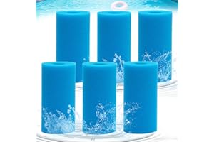KGIHPC Filtre éponge Type A, Filtre Piscine en Mousse, Filtre Mousse Piscine Filtre éponge pré-Filtre Mousse Cartouche éponge Lavable, réutilisable. (6 pièces)