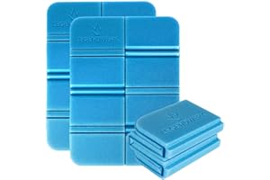 Legendwerk® 3x termiczne poduszki do siedzenia skladane na zewnatrz - izolujaca wodoodporna poduszka do siedzenia - piankowa poduszka do siedzenia na stadionie (Niebieski)