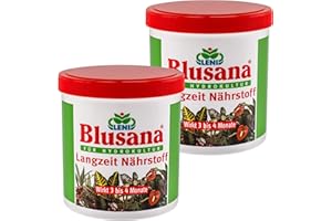 Blusana Langzeitdünger Lewatit HD 50 für Zierpflanzen in Hydrokultur | NPK mineralischer Dünger mit Ionenaustauscher 3-4 Monate Wirkung 1600ml - 2 x 800ml Dose