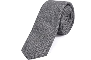 DonDon cravatta stretta da uomo 6 cm cotone