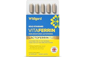 Wellgard Vitaferrin – Triple Action Immune Supplement Colostrum Lactoferrin, Zinc & Vitamin C, Immunity Supplement, 30 Capsules