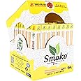 Smoko Rolling Cones, Rolling Papers, 64 Pcs., Classic King Size 109 mm, Brown (Unbleached), Natural Pre Rolled Rolling Paper with Tips & Packing Tubes Included