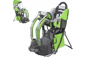 besrey Mochilas Senderismo, Mochilas Portabebés, Portador de bebé, Marsupios portabebé para Viaje Acampadacon Asiento，verde lima