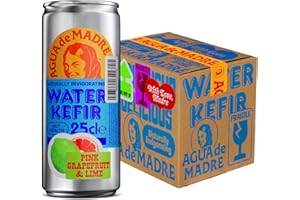 Agua de Madre Pink Grapefruit & Lime Water Kefir Probiotic Drink 12x25cl