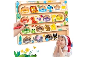 MUITOTIR Giocattoli Montessori per 3 anni Labirinto Magnetico Colori e Numeri Giocattoli Età 3-8 Bambini ordinamento dei colori conteggio giocattoli regali educativi per 3 4 5 6 anni ragazzi e ragazze