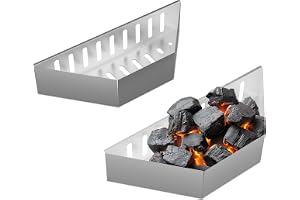 Relaxdays kolkorg 2-pack för klotgrill, HxBxD: 7,5x38x12 cm