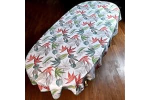 Manifattura Tessile Tovaglia Cotone Panama con Fantasia Stampa Digitale in Diverse Misure - Foglie Autunno, Rettangolare x8 220