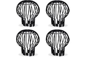 Relaxdays Fallrörsskydd, 4-pack, plastkorg, lövskydd, regnrörsskydd
