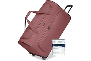 REDOLZ Duffle Essentials Wheeled Duffle L Rose