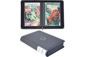 D DACCKIT Comic Book Binder, Comic Book Storage Album with Sleeves fit for Current, Silver Age, Regular Comics - Classic Black