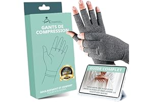 ALMAFEEL BIEN-ÊTRE ET SANTÉ Almafeel® Super Pack Gants de Compression au Cuivre | Soulage Arthrite, Tendinite, Canal Carpien, Douleurs Articulaires | + Guide Bien-Être Mains Inclus | Unisexe & Confortable (M)