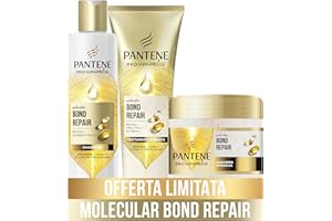 Pantene Set Capelli Molecular Bond Repair Shampoo 250ml, Maschera 300ml, Trattamento Intensivo 150ml