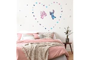 Komar Graz Design - Adhesivo decorativo para pared, diseño de Stitch in Love, tamaño 50 x 70 cm, multicolor