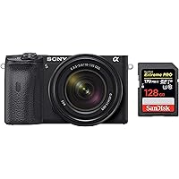 Sony Alpha ILCE 6600M 24.2 MP Mirrorless Digital SLR Camera with 18-135 mm Zoom Lens + SanDisk 128GB Extreme Pro SDXC…