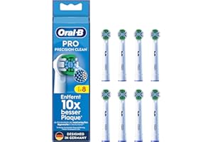 ‎ORAL-B Oral-B Pro Precision Clean – ORIGINAL Aufsteckbürsten für Elektrische Zahnbürste – Zahnreinigung, Ersatzbürsten mit innovativen X-Borsten, Zahnbürstenaufsatz, Designed in Germany – Weiß, 8 Stück
