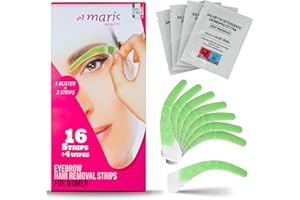 ‎ELMARIS Elmaris Augenbrauen Kaltwachs Enthaarungs Streifen. Anpassungsfähig an jede Augenbrauenform. Präzise und schnell. Reizarm & schmerzfrei und lang anhaltend. Für Sie und Ihn 8 Blister, 16 Streifen