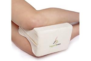 SUPPORTIBACK THE WINNER 2020* PREMIUM Knee Pillow for Side Sleepers - Hypoallergenic Leg Pillow for Sleeping - Sciatica/Back/Leg/Hip/Joint Pain Relief - Bamboo Washable Cover - Doctor Designed/CertiPUR Certified