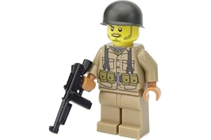 BRICKSSTUFF Soldato Americano | Dotato di BrickArms Thompson e Casco | Figura Custom Stampata